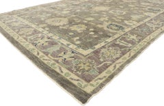New Contemporary Turkish Oushak Rug with Modern Bungalow Style