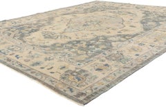 New Modern Turkish Oushak Carpet with Traditional Style