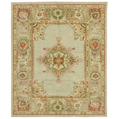 Nuovo tappeto turco contemporaneo Oushak con stile moderno ed eclettico artigianale