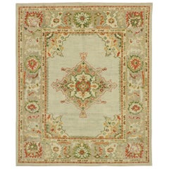 New Contemporary Turkish Oushak Rug with Modern Eclectic Craftsman Style