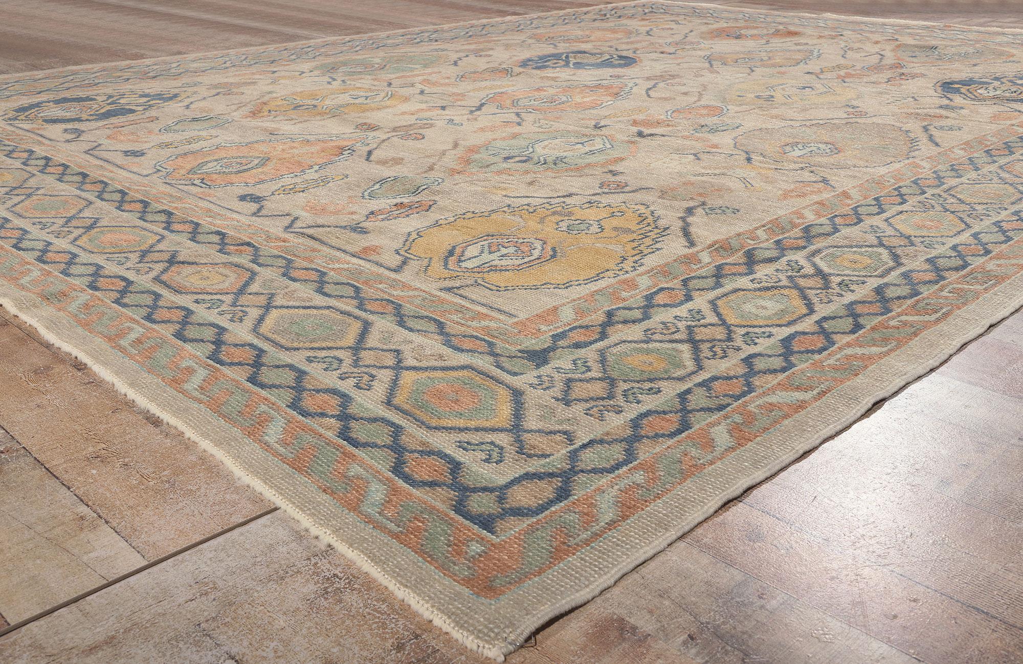 Modern Oushak Turkish Rug, Timeless Sophistication Meets Contemporary Elegance For Sale 2