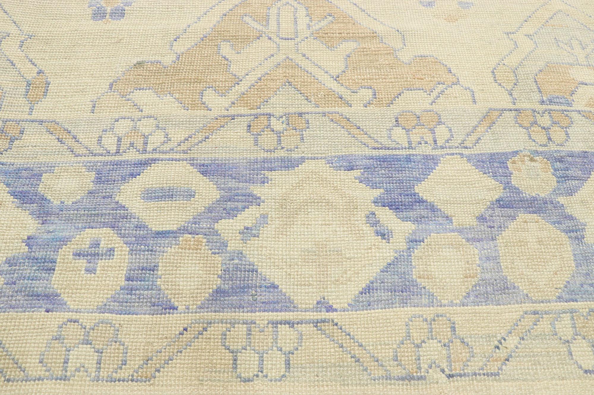 New Contemporary Turkish Oushak Rug with Modern Martha's Vineyard Style In New Condition For Sale In Dallas, TX