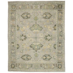 New Contemporary Turkish Oushak Rug with Modern Neoclassical Style
