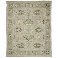 New Contemporary Turkish Oushak Rug with Modern Neoclassical Style