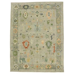 New Contemporary Turkish Oushak Rug with Modern Neoclassical Style