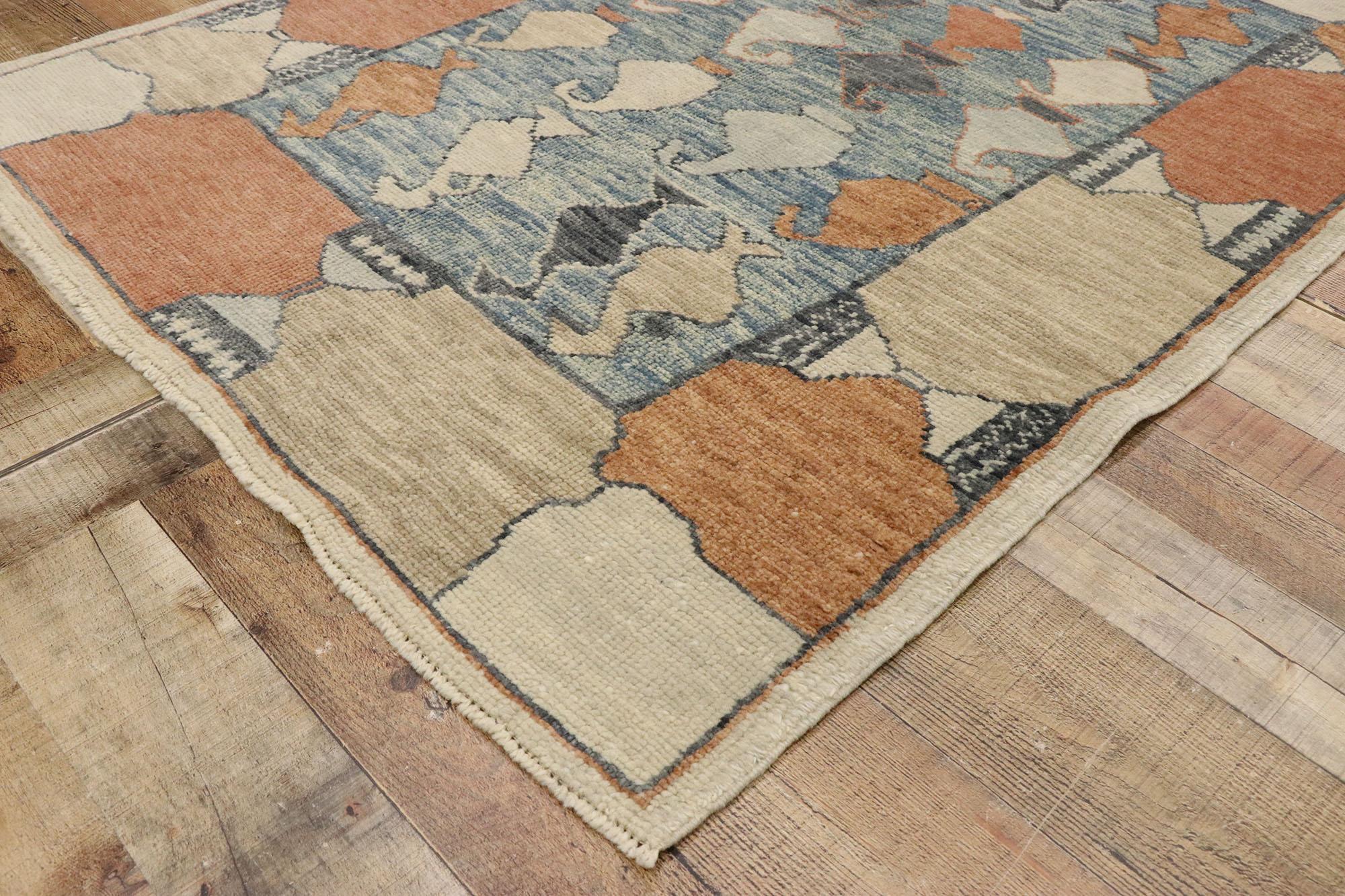 New Contemporary Turkish Oushak Rug with Modern Rustic Italian Style 2