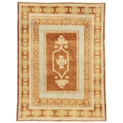 New Contemporary Turkish Oushak Rug with Modern Rustic Mediterranean Style