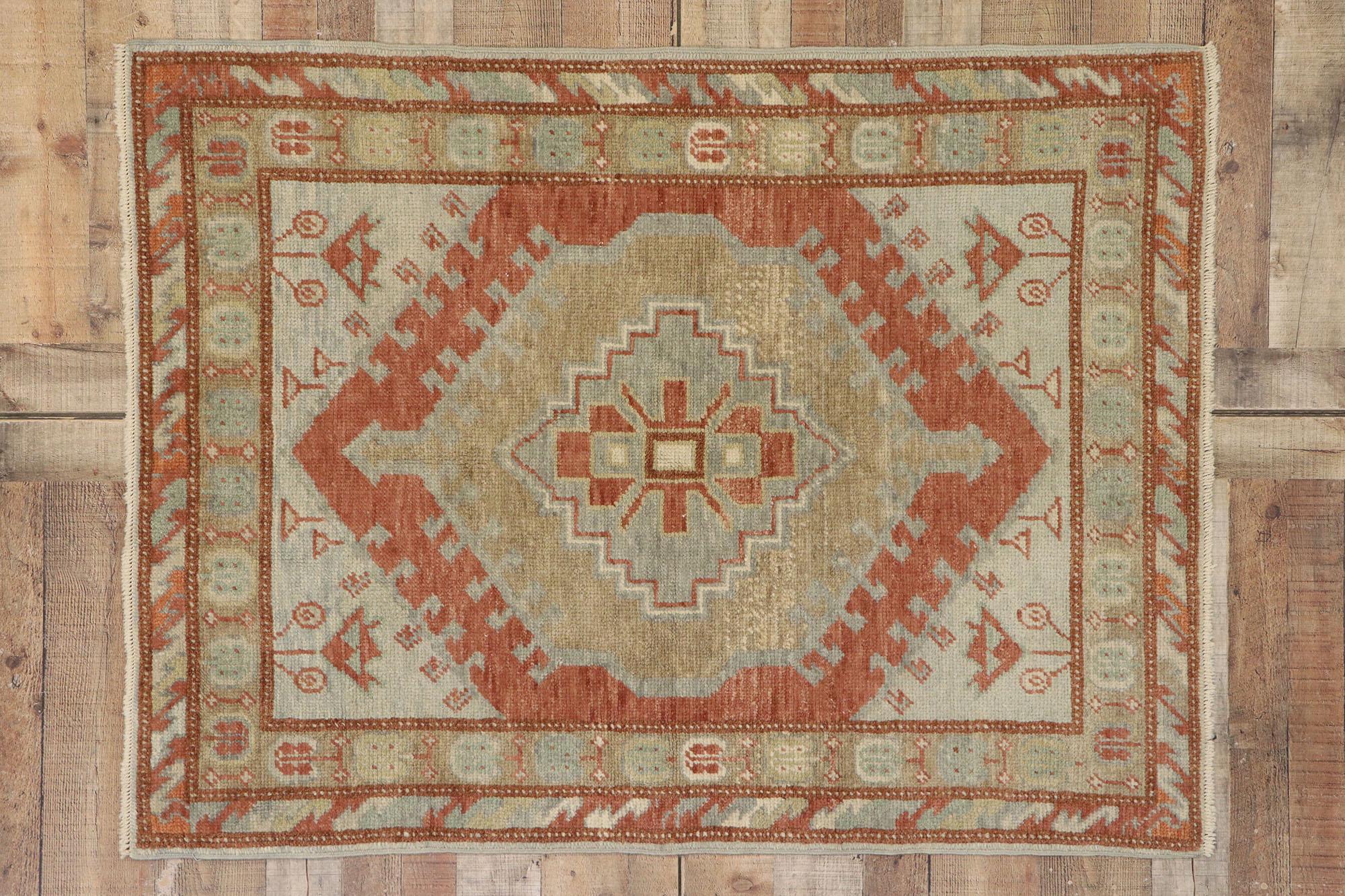 New Contemporary Turkish Oushak Rug with Modern Rustic Tribal Style For Sale 3