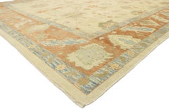 New Contemporary Turkish Oushak Rug with Modern Spanish Revival Style
