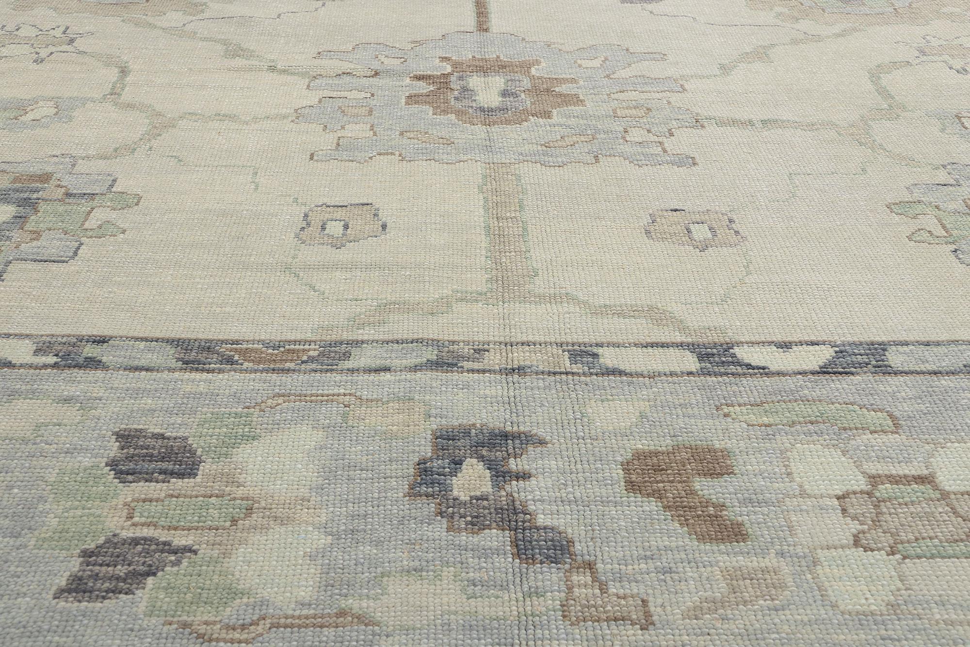 Neuer zeitgenössischer türkischer Oushak-Teppich mit modernem Stil, 12'06 x 15'08 im Zustand „Neu“ im Angebot in Dallas, TX