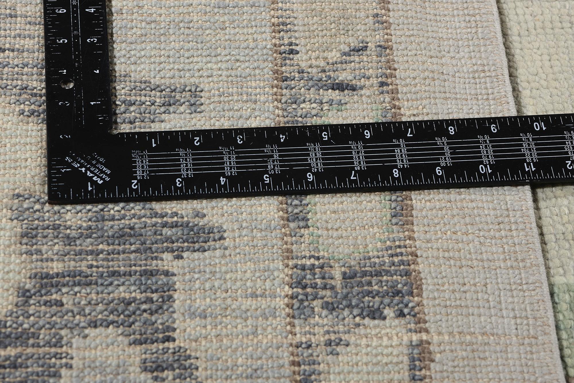 Neuer zeitgenössischer türkischer Oushak-Teppich mit modernem Stil, 12'06 x 15'08 (21. Jahrhundert und zeitgenössisch) im Angebot