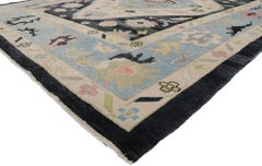 Nueva Alfombra Turca Contemporánea Oushak de Estilo Moderno