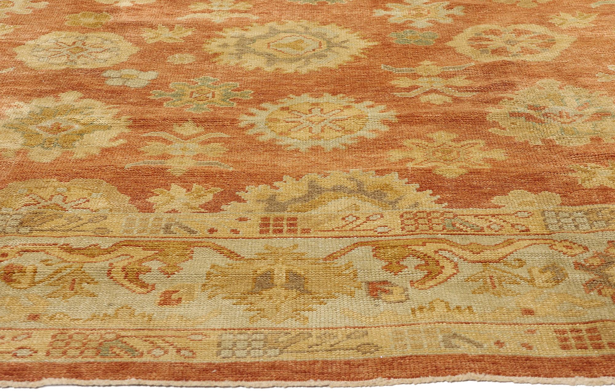 Neuer zeitgenössischer türkischer Oushak-Teppich im modernen Stil (Handgeknüpft) im Angebot