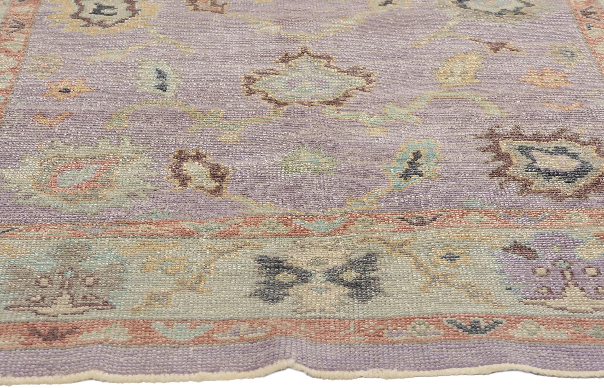 New Contemporary Turkish Oushak Rug with Modern Style For Sale 2