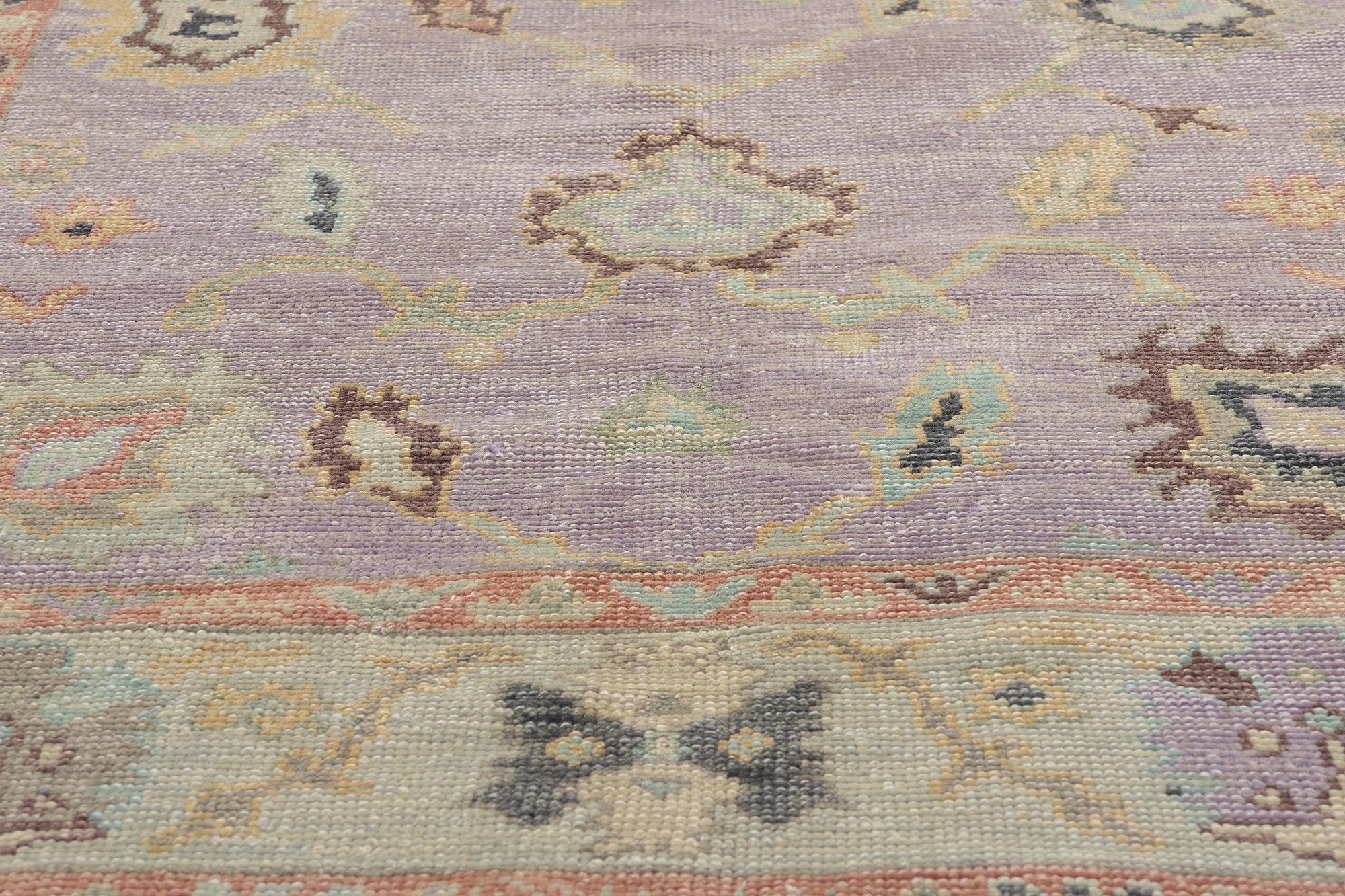 New Contemporary Turkish Oushak Rug with Modern Style For Sale 3