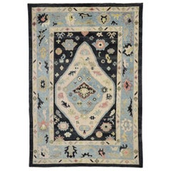 Nouveau tapis turc contemporain Oushak au style moderne