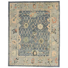 New Contemporary Turkish Oushak Rug with Modern Style