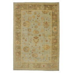 New Contemporary Turkish Oushak Rug with Modern Style