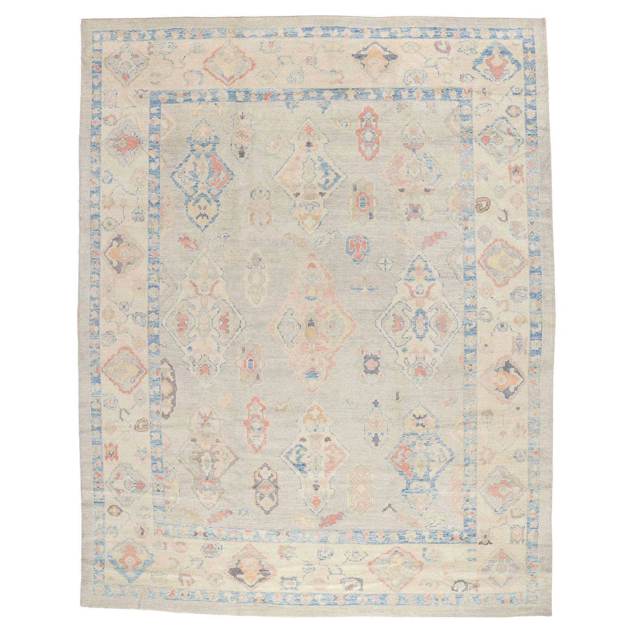 New Contemporary Turkish Oushak Rug with Modern Style