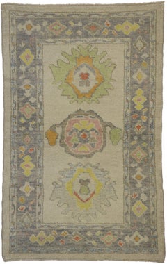 New Contemporary Turkish Oushak Rug with Modern Style