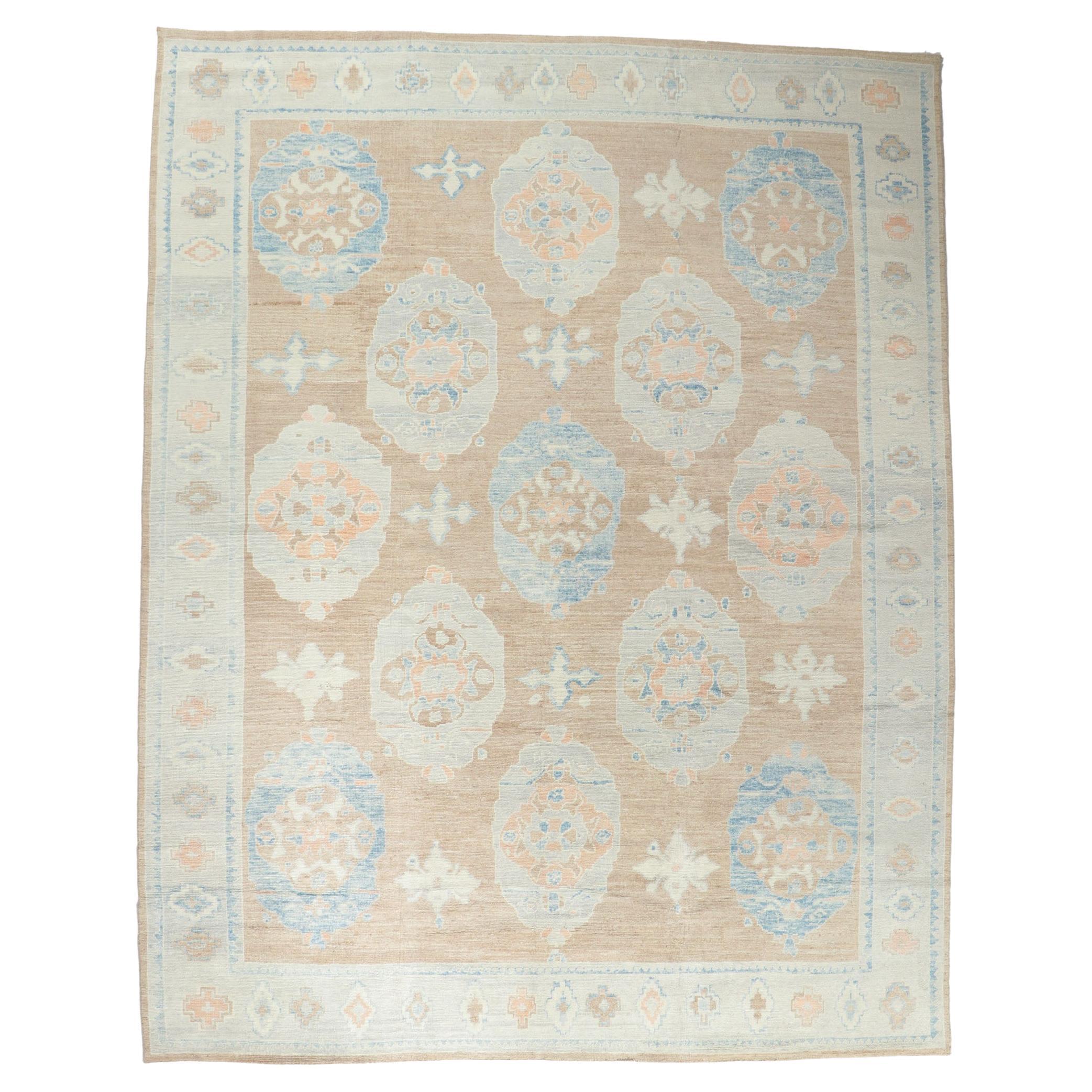 New Contemporary Turkish Oushak Rug with Modern Style For Sale