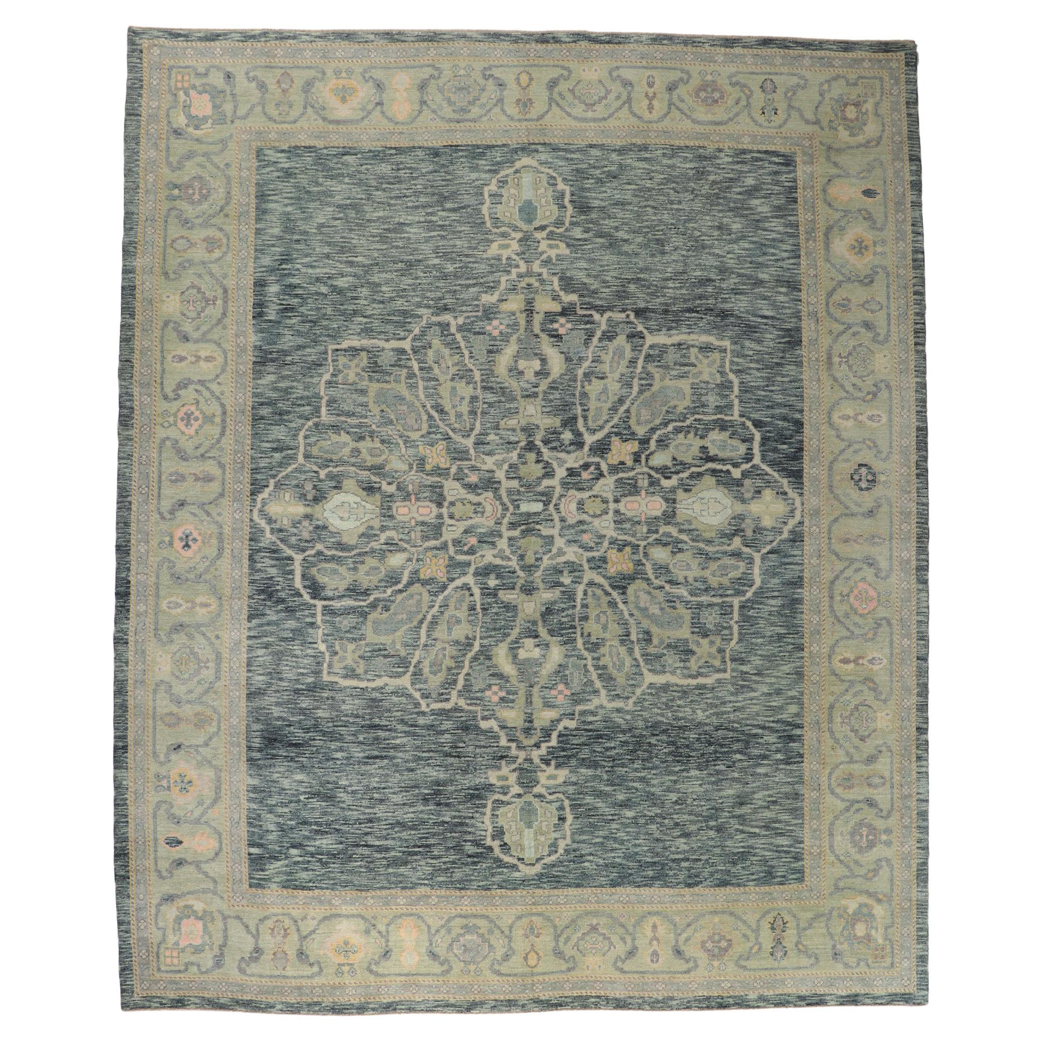 New Contemporary Turkish Oushak Rug with Modern Style