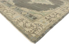 New Contemporary Turkish Oushak Rug with Modern Transitional Bungalow Style