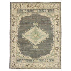 New Contemporary Turkish Oushak Rug with Modern Transitional Bungalow Style