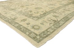 New Contemporary Turkish Oushak Rug with Modern Transitional Coastal Style