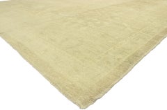 Contemporary Turkish Oushak Rug with Modern Transitional Shaker Style