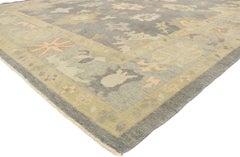 New Contemporary Turkish Oushak Rug with Modern Transitional Style