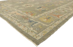 New Contemporary Turkish Oushak Rug with Modern Transitional Style