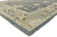 New Contemporary Turkish Oushak Rug with Modern Transitional Style