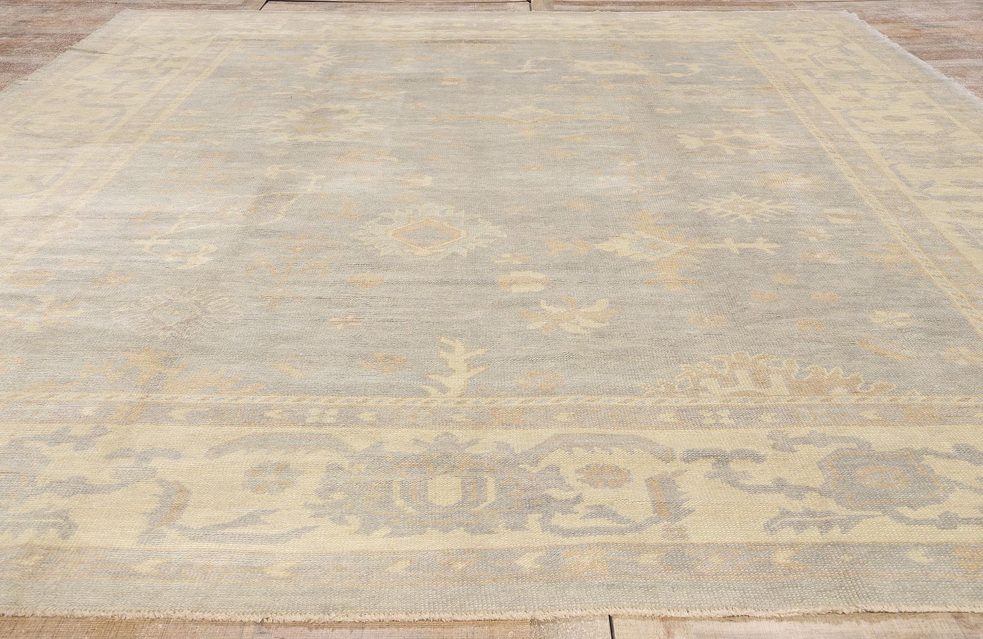 New Organic Modern Turkish Oushak Carpet with Minimalist Style For Sale 2