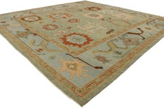 New Contemporary Turkish Oushak Rug with Modern Transitional Style