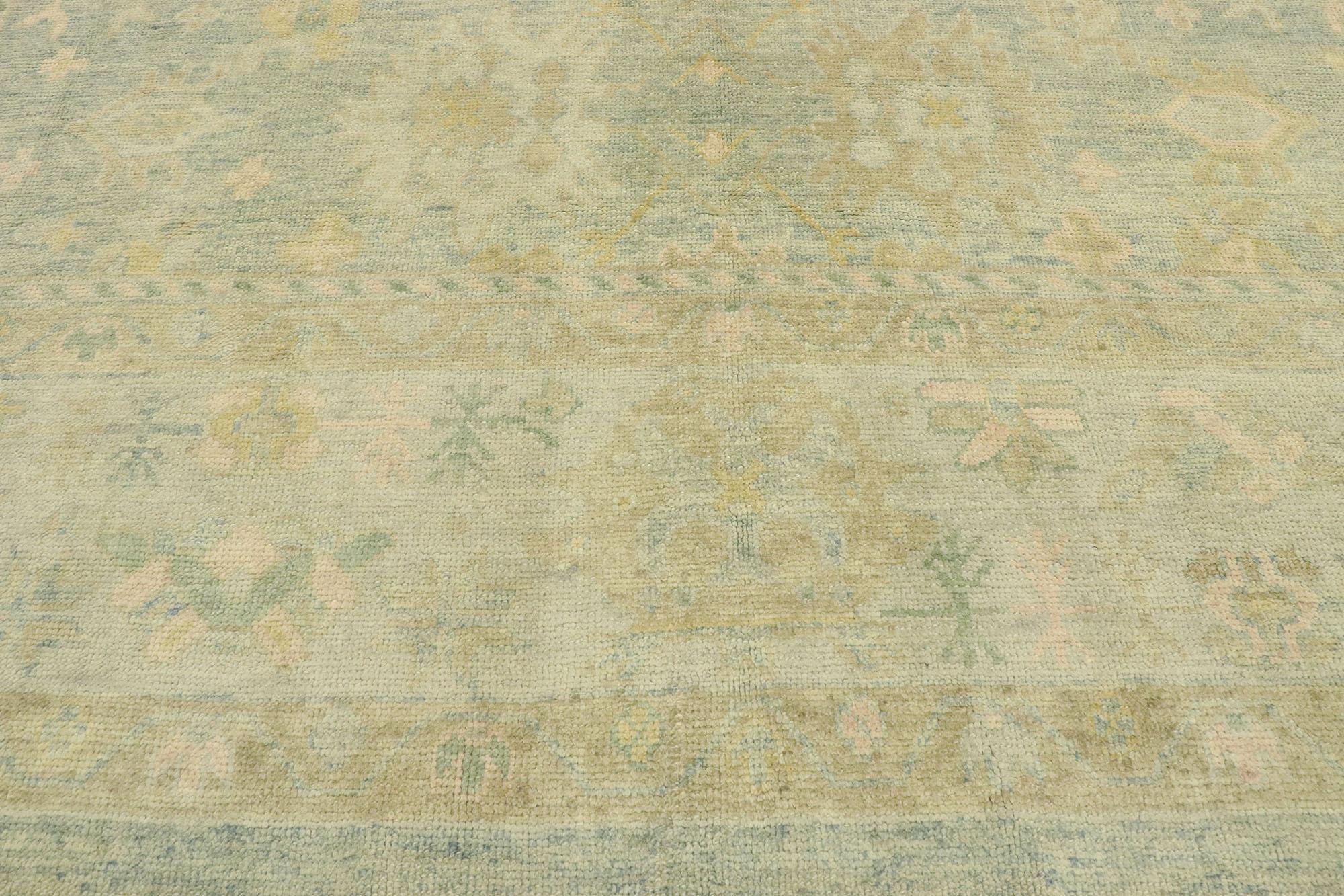 New Contemporary Turkish Oushak Rug with Modern Transitional Style In New Condition In Dallas, TX