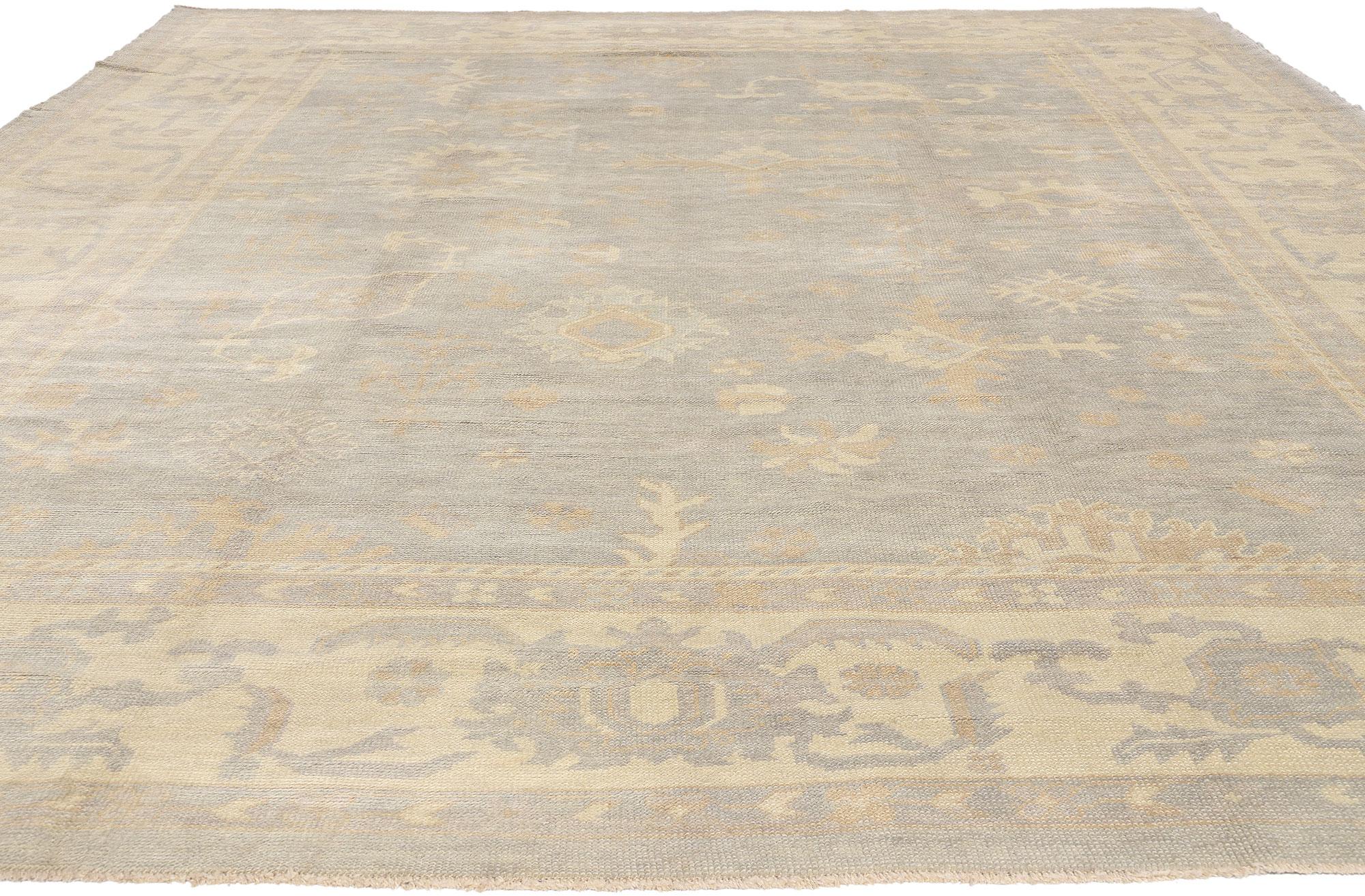 Aesthetic Movement New Organic Modern Turkish Oushak Carpet with Minimalist Style For Sale