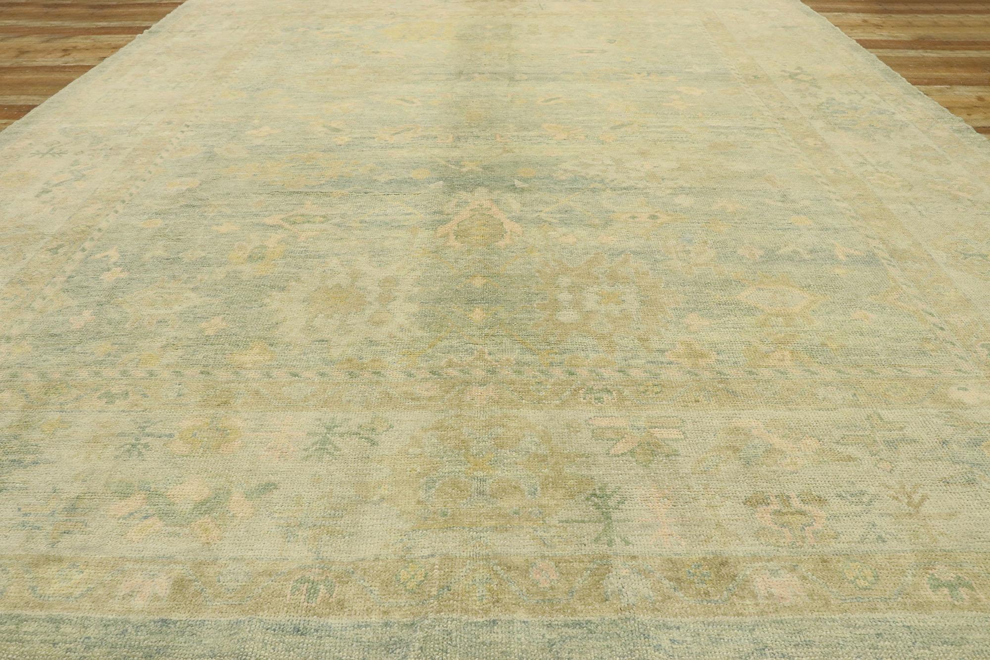New Contemporary Turkish Oushak Rug with Modern Transitional Style 2