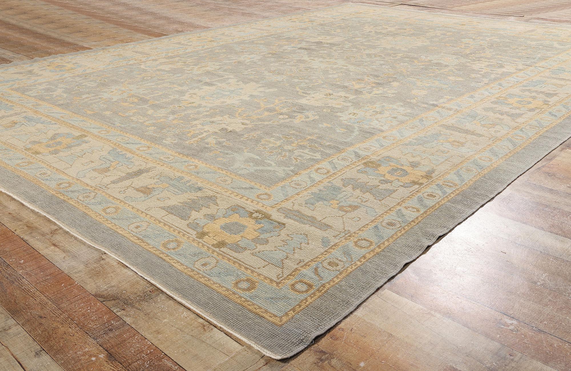 Nueva Alfombra Turca Contemporánea Oushak de Estilo Transicional Moderno en Nuevo estado para la venta en Dallas, TX