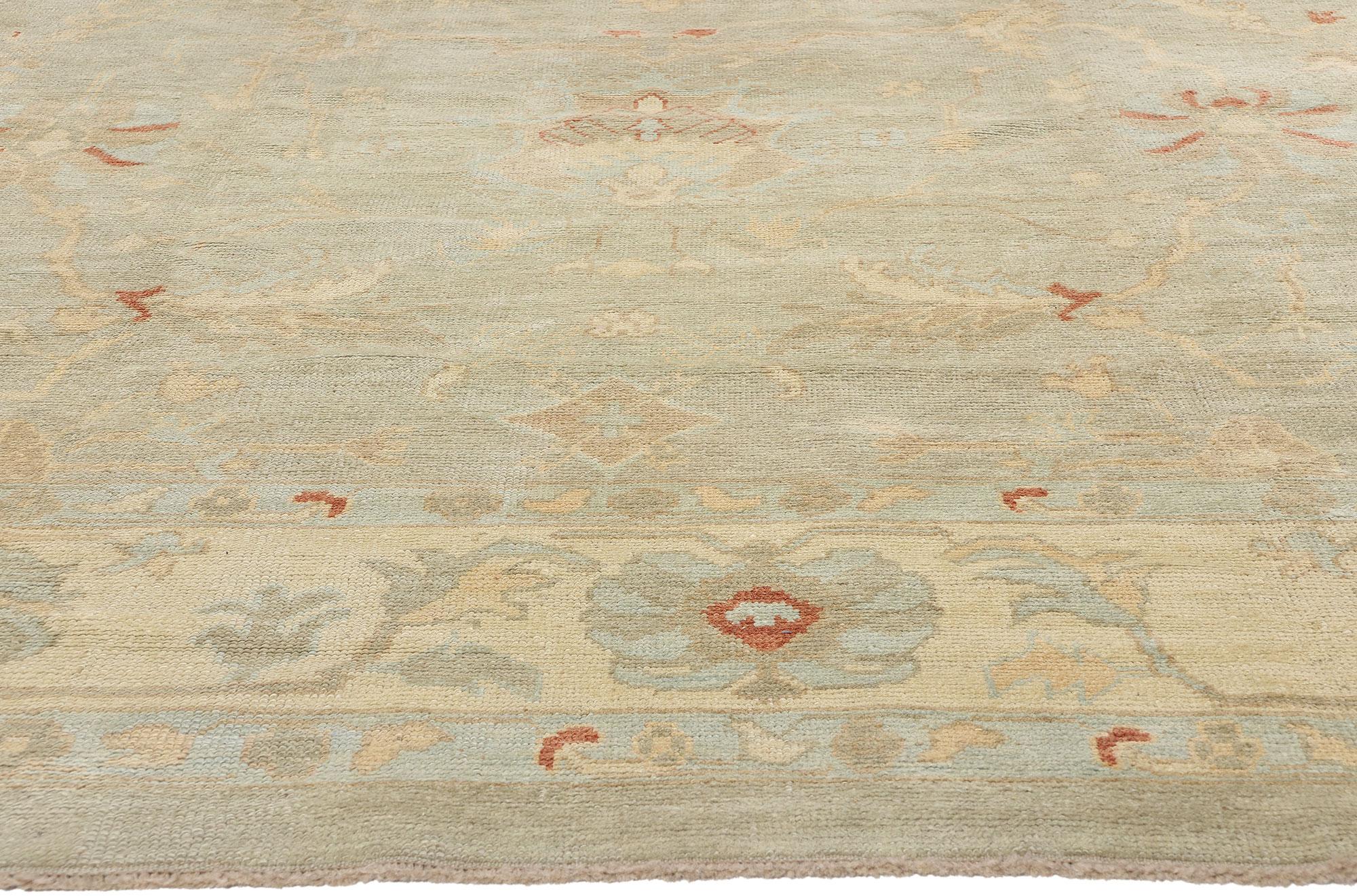 Neuer moderner türkischer Oushak-Teppich  mit traditionellem Stil (Türkisch) im Angebot