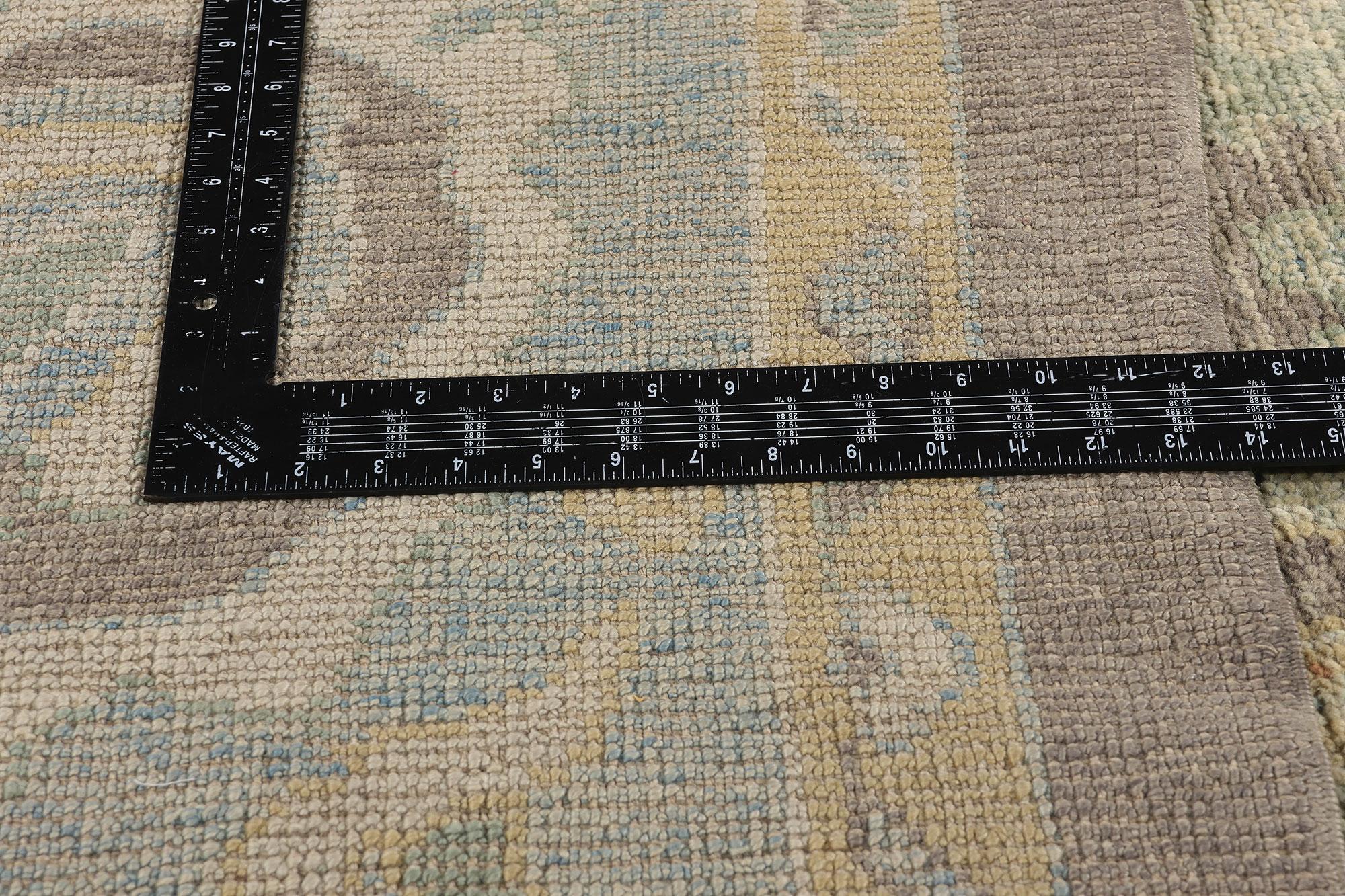 New Contemporary Turkish Oushak Rug with Modern Transitional Style For Sale 1