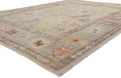 Nuovo tappeto turco Oushak contemporaneo con stile moderno e di transizione