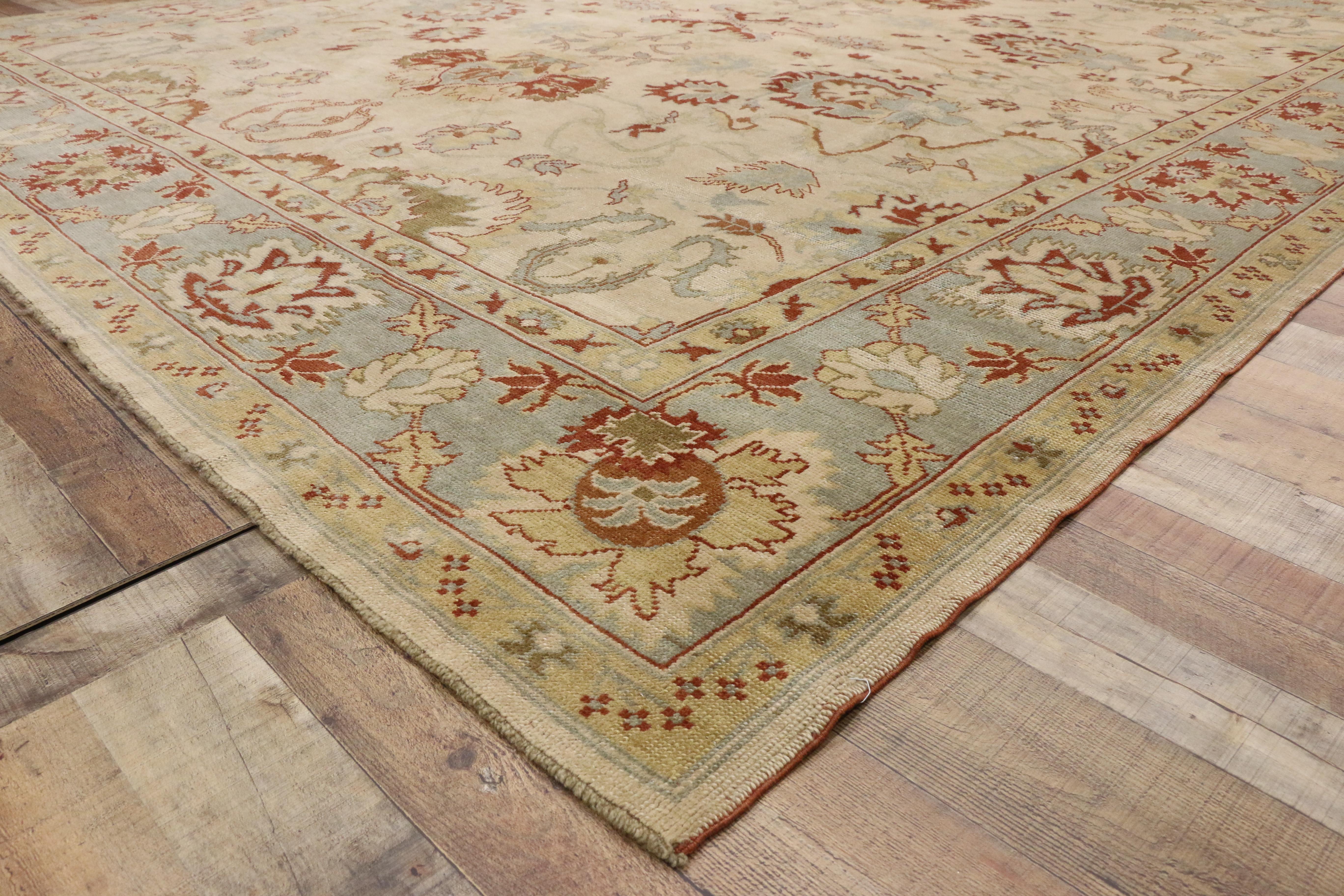 New Contemporary Turkish Oushak Rug with Modern Transitional Style For Sale 5