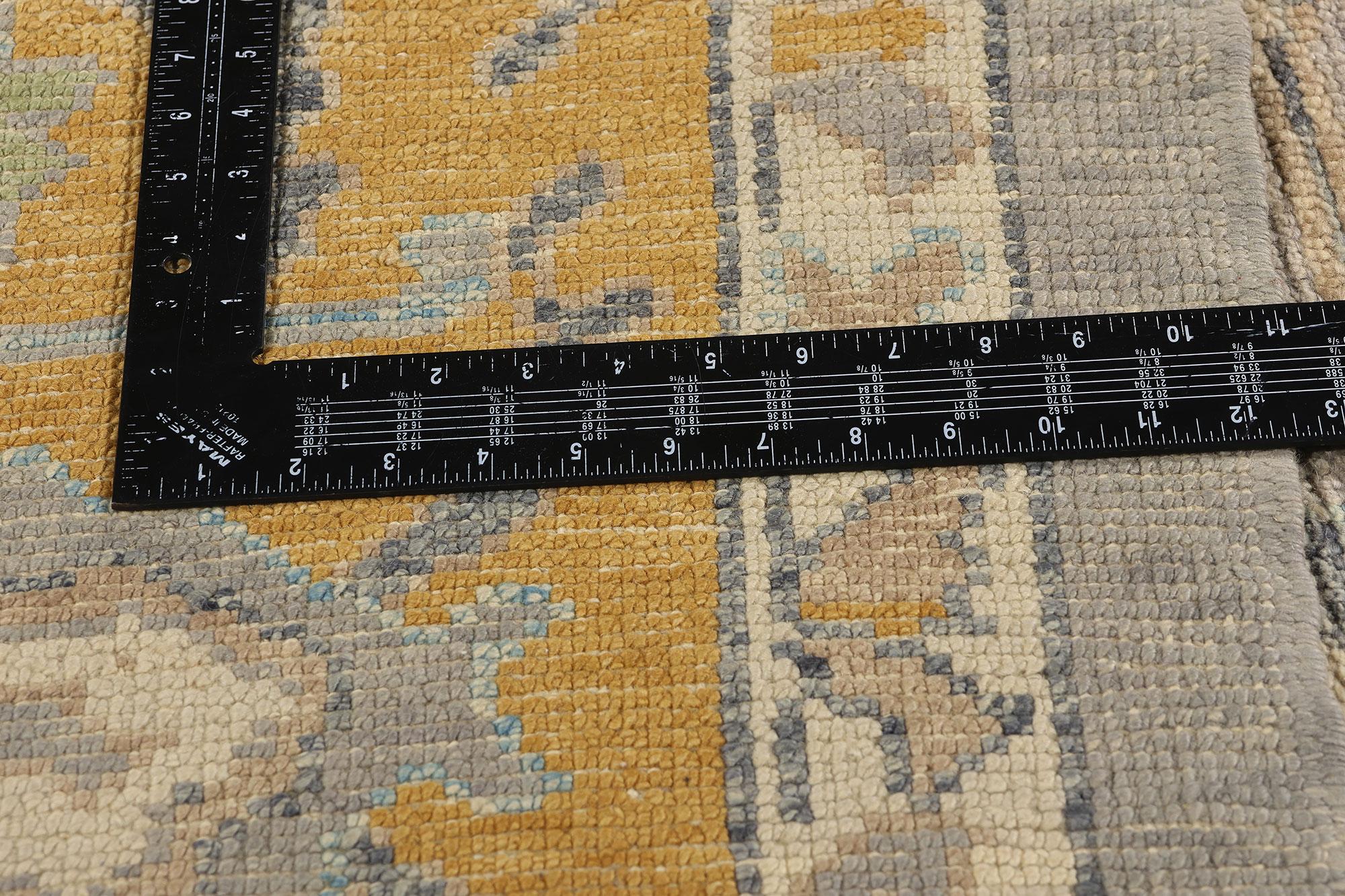 New Contemporary Turkish Oushak Rug with Modern Transitional Style For Sale 1
