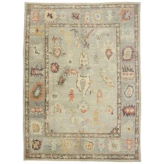 New Contemporary Turkish Oushak Rug with Modern Transitional Style