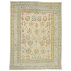 New Contemporary Turkish Oushak Rug with Modern Transitional Style New Contemporary Turkish Oushak Rug with Modern Transitional Style