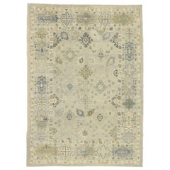 Nouveau tapis contemporain turc Oushak au style moderne et transitionnel