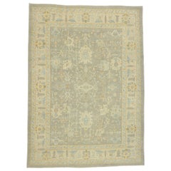 New Contemporary Turkish Oushak Rug with Modern Transitional Style