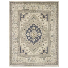 New Contemporary Turkish Oushak Rug with Modern Transitional Style