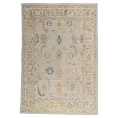 Nuovo tappeto turco Oushak contemporaneo con stile moderno e di transizione